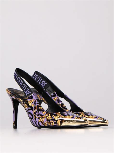 young versace lilac shoes|Versace women slingback shoes.